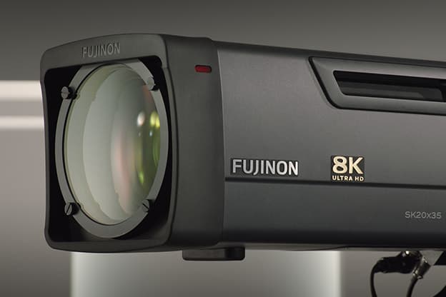8K放送とFUJIFILM 8K放送用レンズを用いたカメラ